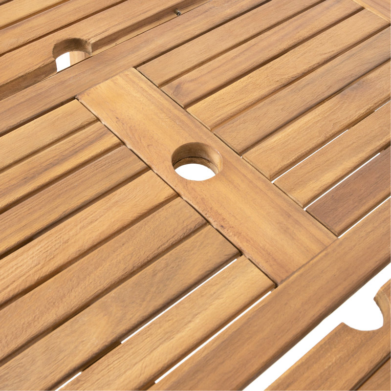 Expandable Table In Natural - Wood Dining, 34.75"Depth X 61.58"Width 29.14"Height Attractive Dining Use,