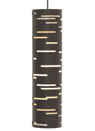 Luminaire suspendu Chouinard, Nickel satiné, Bronze antique, 1 x 6 W DEL