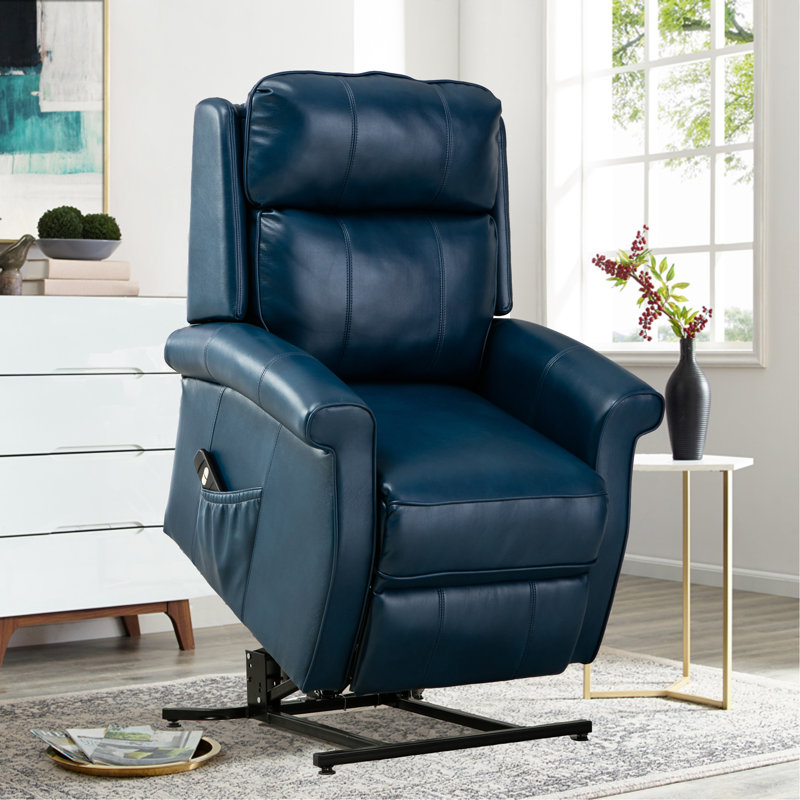 Fauteuil releveur traditionnel bleu marine