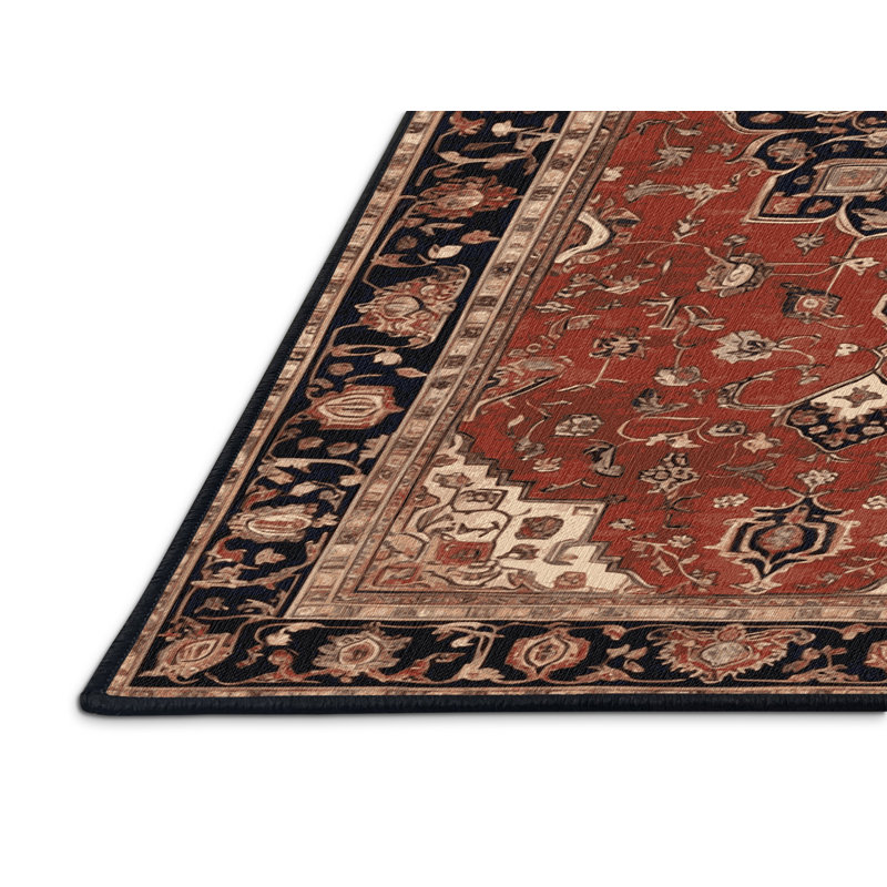 Tapis brun lavable à la machine, Carré 4 pi