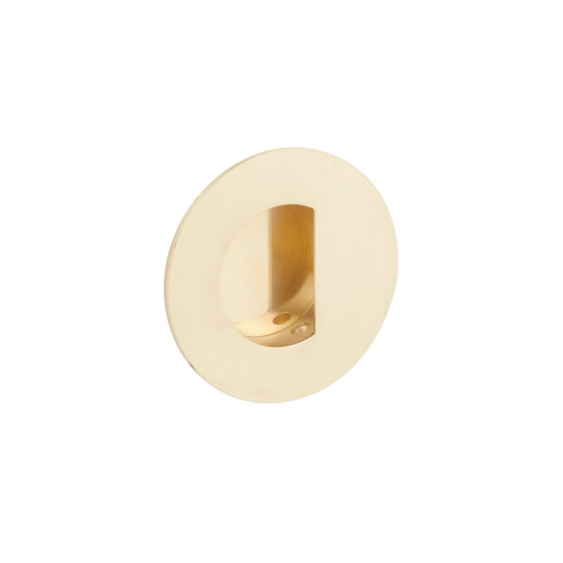 Poignée de porte ronde Emtek, Laiton non laqué