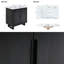 Meuble-lavabo noir 30 po avec lavabo et portes à fermeture en douceur | Structure en bois massif | Armoire de rangement minimaliste pour salles de bain modernes-551307540
