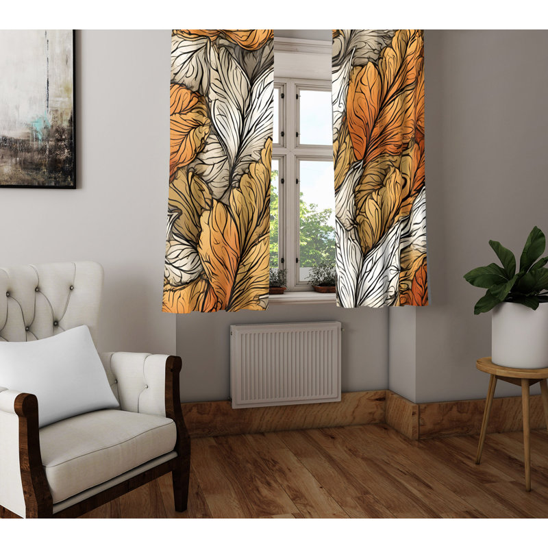 Paire de rideaux semi-transparents en polyester Areona, L 20 po x L 52 po
