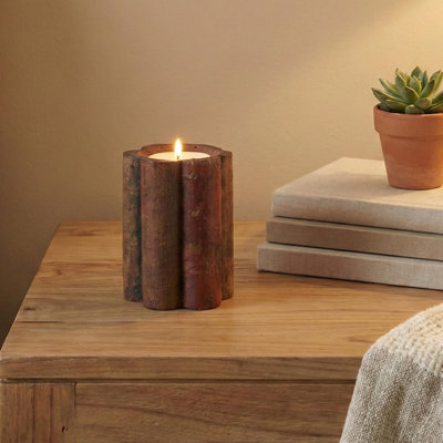 10'' H Solid Wood Candlestick