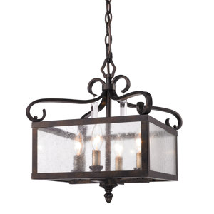 Birch Lane™ Rachelle Glass Semi Flush Mount & Reviews | Wayfair