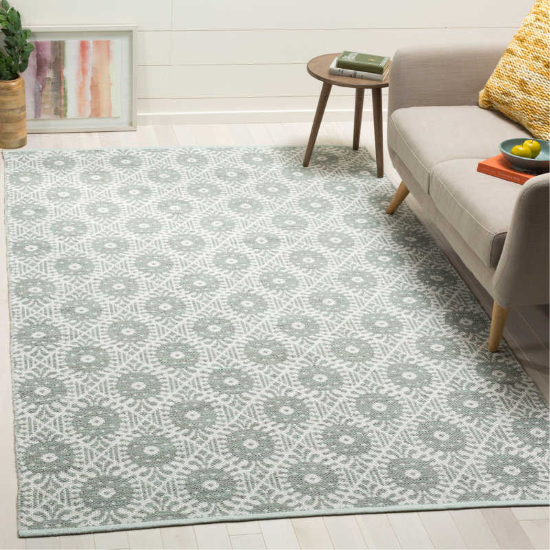 Tapis géométrique tissé à la main Clemence, Rectangle 5 pi x 8 pi