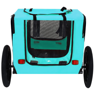 Pet Bike Trailer Dog Cart For Bicycle,Suitable For Small And Medium Pets, Easy Folding Cart Frame, Quick Release Wheel, Non-Slip Floor, Internal Leash