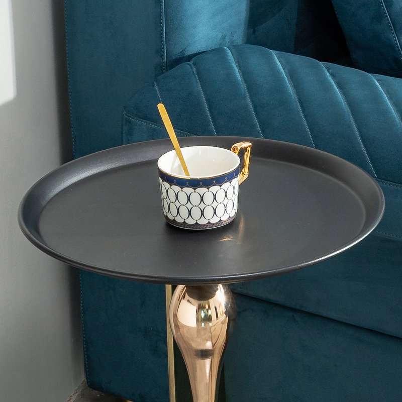 Table basse de salon avec table basse et table d'appoint, Noir, noir, noir, noir