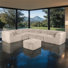 Grand canapé modulaire en L avec repose-pieds Collis