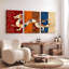 Tableau abstrait géométrique sur toile tendue (paquet de 3)-614852164