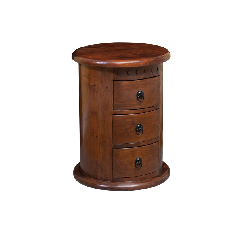 Oxford Solid Wood 42cm W 3 - Drawer Chest of Drawers, Nougat