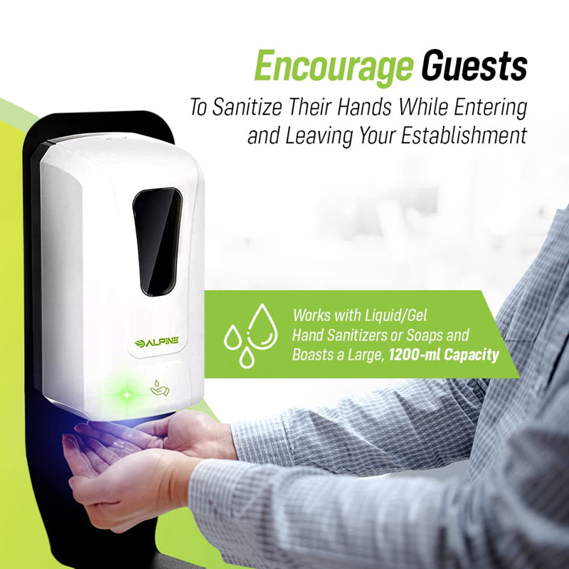 Wall Mount Automatic Gel Hand Soap Dispenser, White