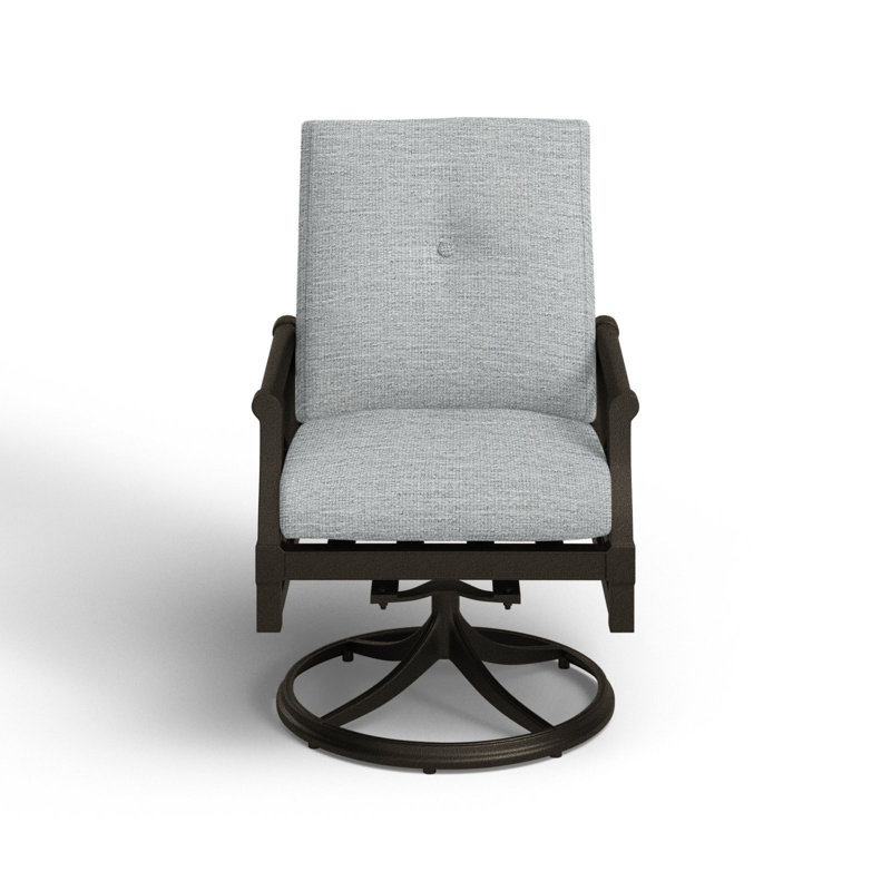 Chaise de patio pivotante avec coussins Andover, Sunbrella® en gravier piqué, Brun châtaigne