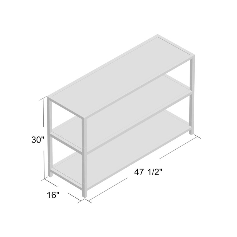 Mebane 47.5'' Glass Top Console Table