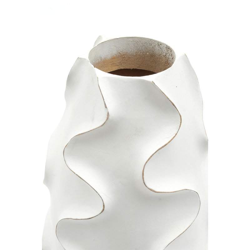 Vase en bois | Vase décoratif en bois fabriqué à la main | Élégante décoration intérieure | 6,3 x 17,5 po 