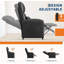 Fauteuil inclinable électrique avec massage et chaleur avec fonction de massage avec soutien lombaire, dossier réglable, accoudoirs larges, repose-pieds et canapé simple en cuir avec siège rembourré, 2 poches latérales et port USB-70455038