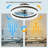 Modern Crystal Ceiling Fan with Light and Remote, Dimmable LED, Quiet Motor-1377456174