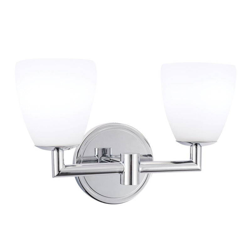 Éclairage pour meuble-lavabo à DEL intégré 11 po Chancellor - Chrome, Chrome chrome