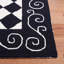 Tapis géométrique en laine crocheté à la main Brayton-486985161