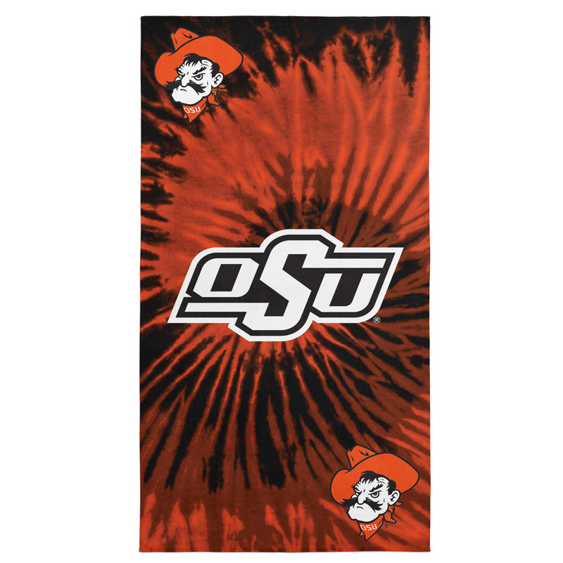 NCAA Psychedelic Beach Towel, Soft Vibrant College Pool Towel, 30 x 60 Inches, Oklahoma State Cowboys