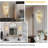Siljoy Modern Crystal Wall Sconce With K9 Crystal, Stainless Steel Frame, 2-Tier Design For Bedroom, Living Room, Hallway