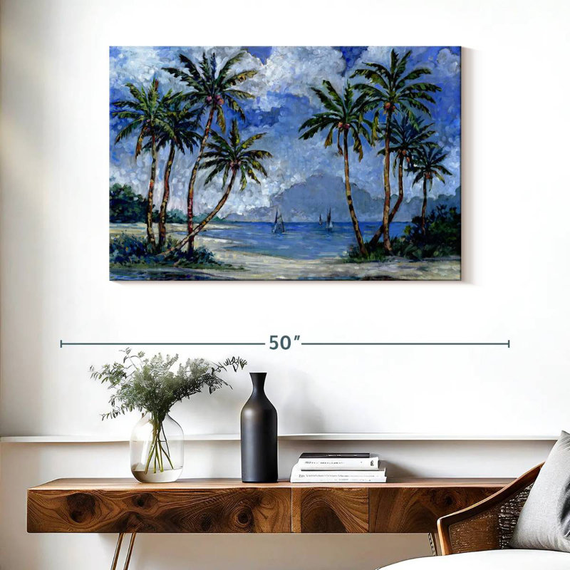 Gillard Impressions Of Palms II, H 26 po x l 39 po