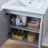 Maari 24'' Light Gray Modern Wall Mounted Bathroom Vanity With Rectangular Ceramic Sink