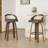 Swivel Faux Leather Cushion Rattan Back Counter & Bar Stools-215557200-215557202