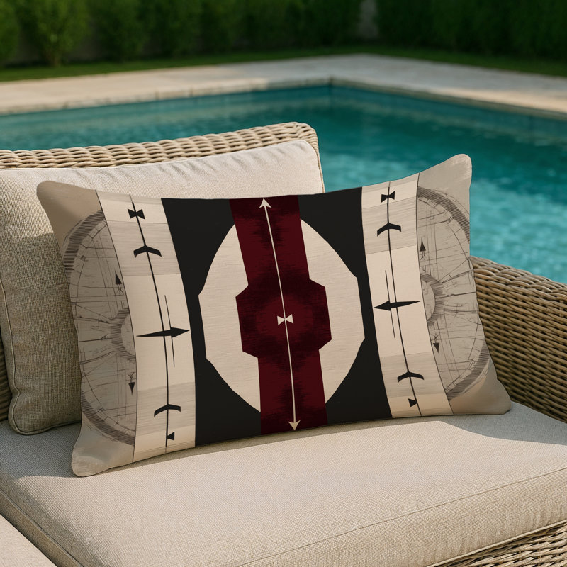 Sovereign Scrolls Indoor And Outdoor Throw Pillow, Rectangle 20"H x 14"W