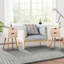 Table de chevet moderne moderne en noyer blanc, 2 tiroirs, base en bois massif pour la décoration de la chambre à coucher, pieds, surface-925470533
