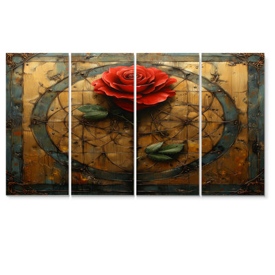 Godarville - Rose Wall Art 4 Piece