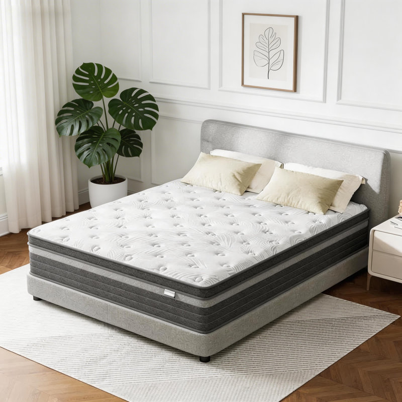 12'' Medium Firm Hybrid Memory Cooling Foam Full Mattress In A Box, Pressure Relief, And Motion Isolation With Certipur-US Certified
