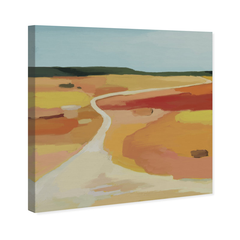 Yellow Road Print by Oliver Gal, Gallery Wrapped, 40"H x 40"W