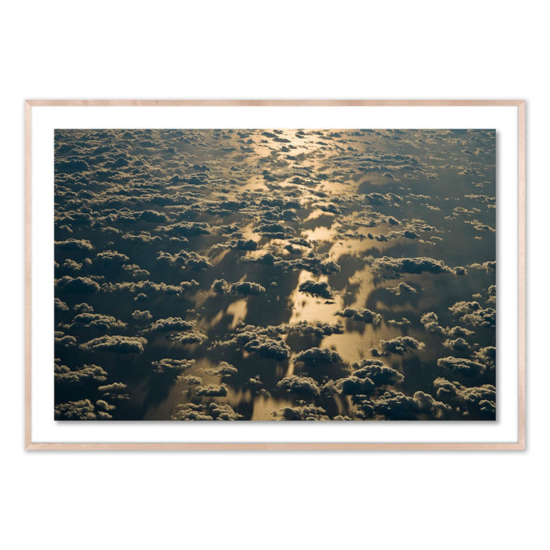 Clouds I Print by Jakob Wagner, 42" H x 60" W x 2.5" D, Natural