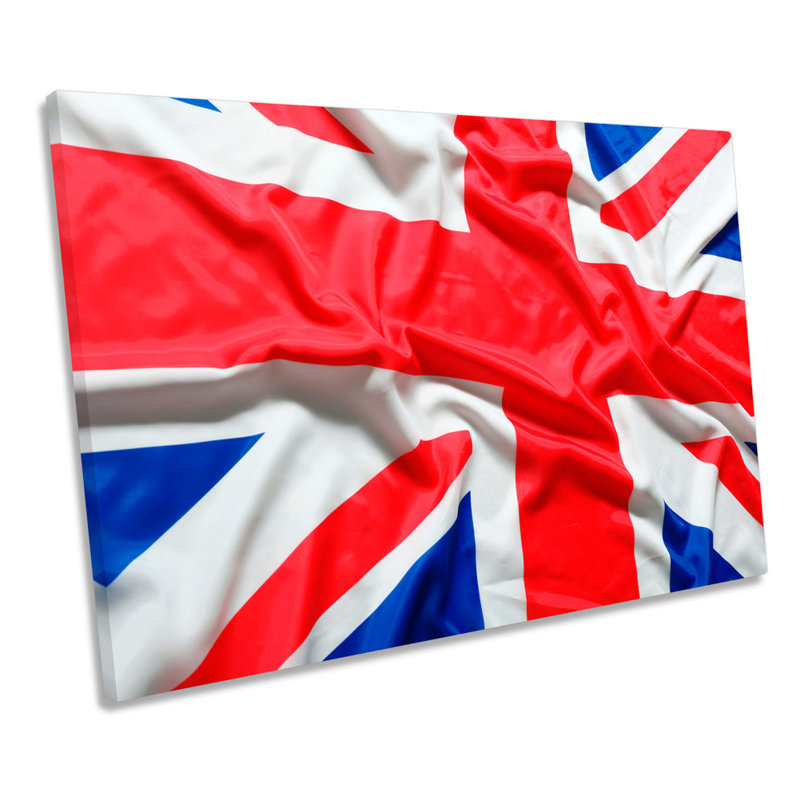 British Union Jack Flag - Wrapped Canvas Art Prints, 81.3cm H x 121.9cm W