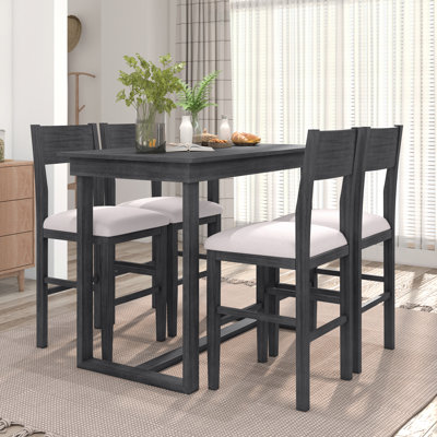 Farmhouse Counter Height 5-Piece Dining Table Set