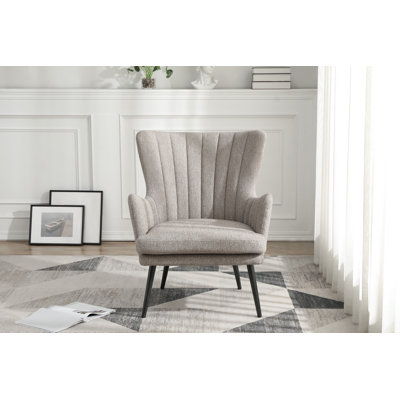 Fauteuil en polyester capitonné 28 po Leib