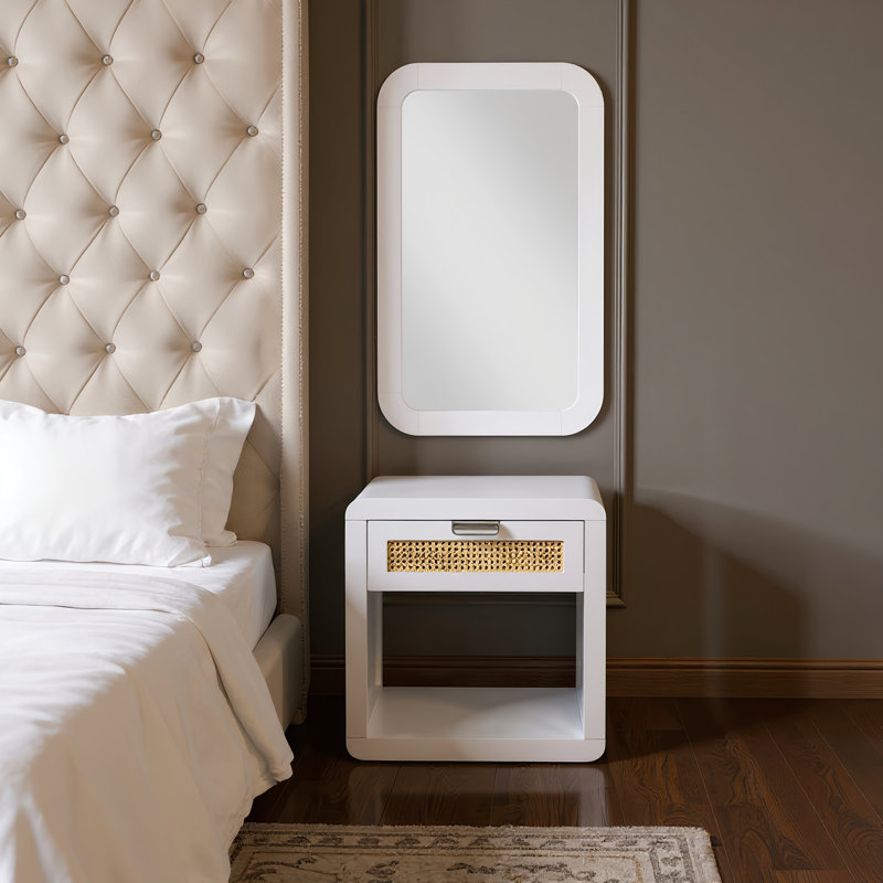 Miroir Alessondra, Blanc