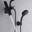 FORNO ACQUA AcquaFALL Mini 8 Inch Shower Head, Matte Black Finish, Overhead Rainfall Shower, Handheld Shower Head, Body Jets, 1.8 GPM Flow Rate-116472608
