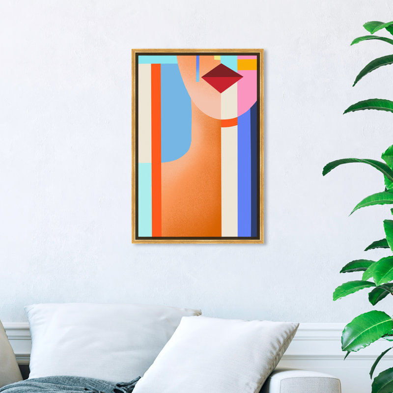 Abstract Shaped Lady III Print, Gold Framed, 30" H x 20" W