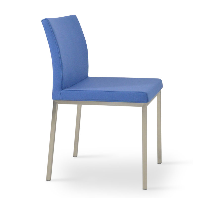 Chaise parsons Aria, Laine - bleu ciel