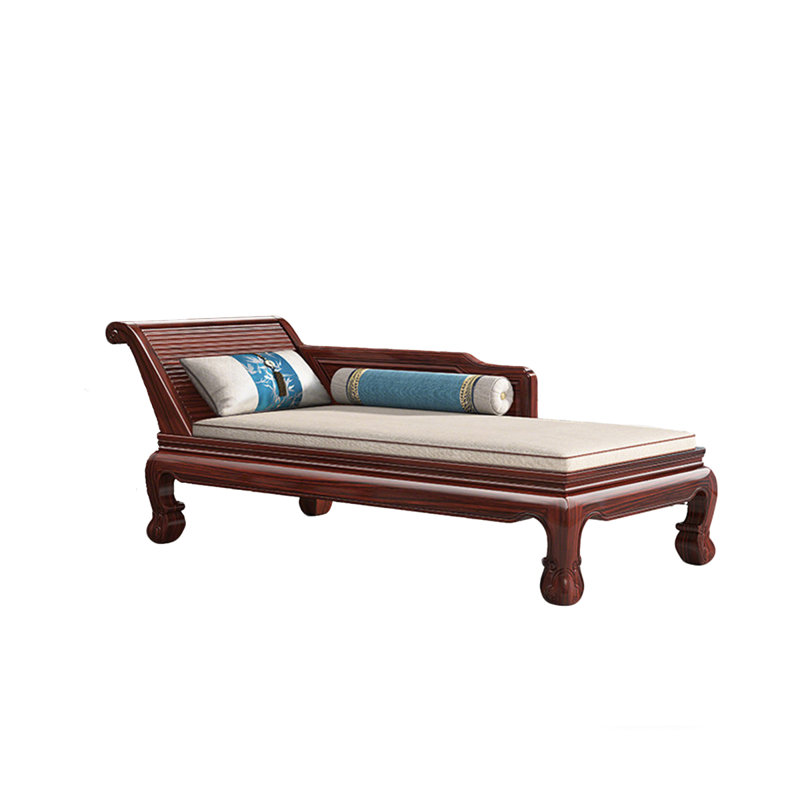 73.62"New Chinese-style red-brown solid wood imperial chair