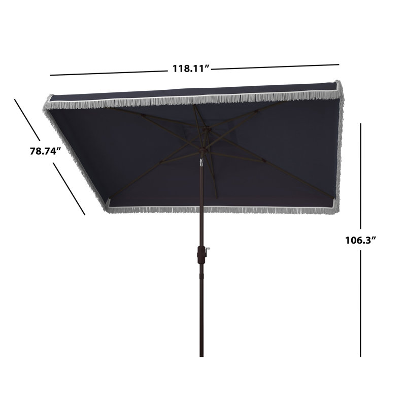 Parasol de marché rectangulaire 6,5 pi x 10 pi Keesee, Marine