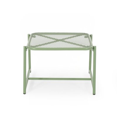 Durable Metal Mesh Top Side Table for Outdoor Use, Weather-Resistant and Stylish Design for Patio and Backyard