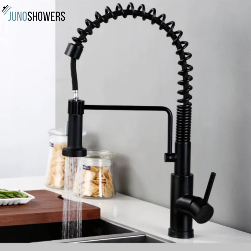 Robinet de cuisine noir mat Juno