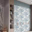 Blue and White Plant Wallpaper Self Adhesive Wallpaper Stick for Living Room Wall Furniture 41 cm x 100 cm