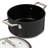 BergHOFF Essentials 5Pc Non-Stick Hard Anodized Cookware Starter Set With Glass Lids, Black
