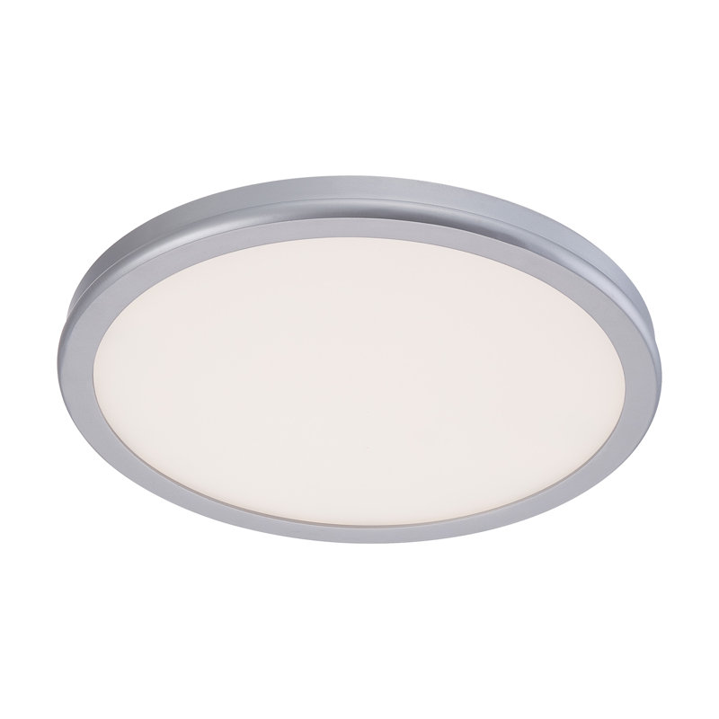 Geos 1 - Light LED Flush Mount, 0.88" H x 10" W x 10" D, Titanium, 2700K