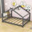 Bunche Wood House Platform Bed-1452368212-1452368219