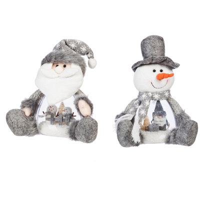 Ensemble de père Noël / bonhomme de neige 2 pièces